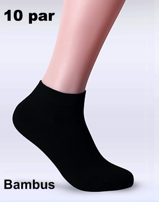 Bambus Ankelsokker 10 par - Billigesokker.dk