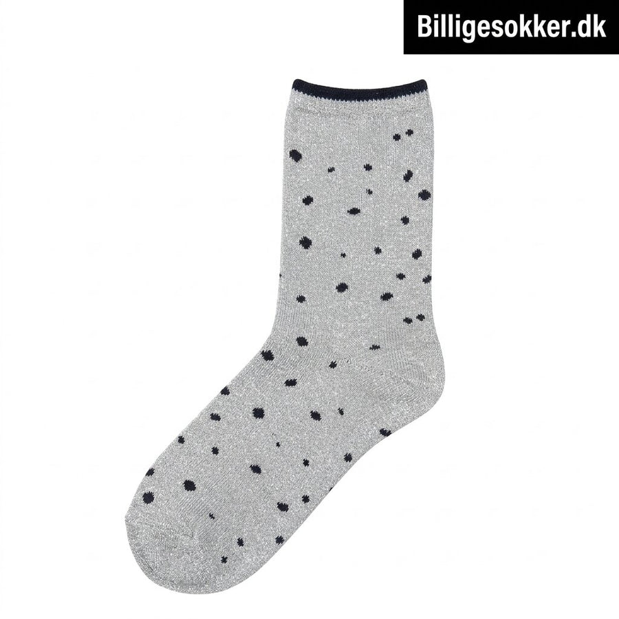 Damesokker - 2 Par Glimmersokker Prikker