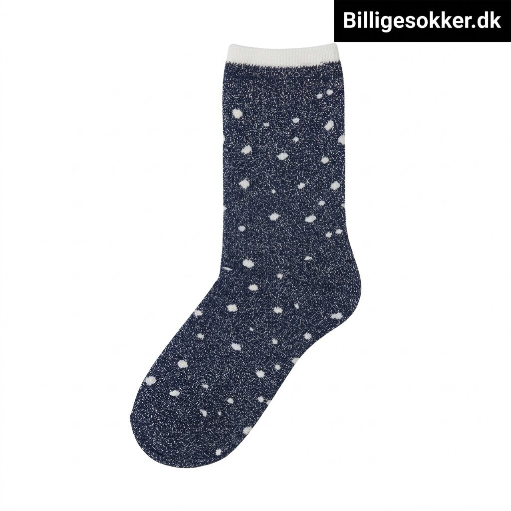 Damesokker - 2 Par Glimmersokker Prikker