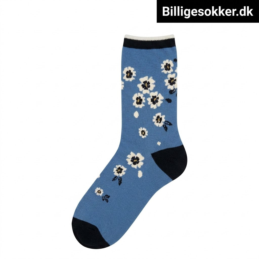 Damesokker - 3 Par Blomster Sokker