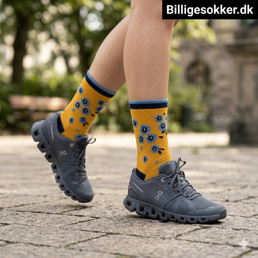 Damesokker - 3 Par Blomster Sokker
