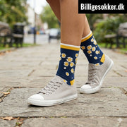 Damesokker - 3 Par Blomster Sokker