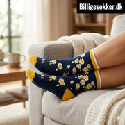 Damesokker - 3 Par Blomster Sokker