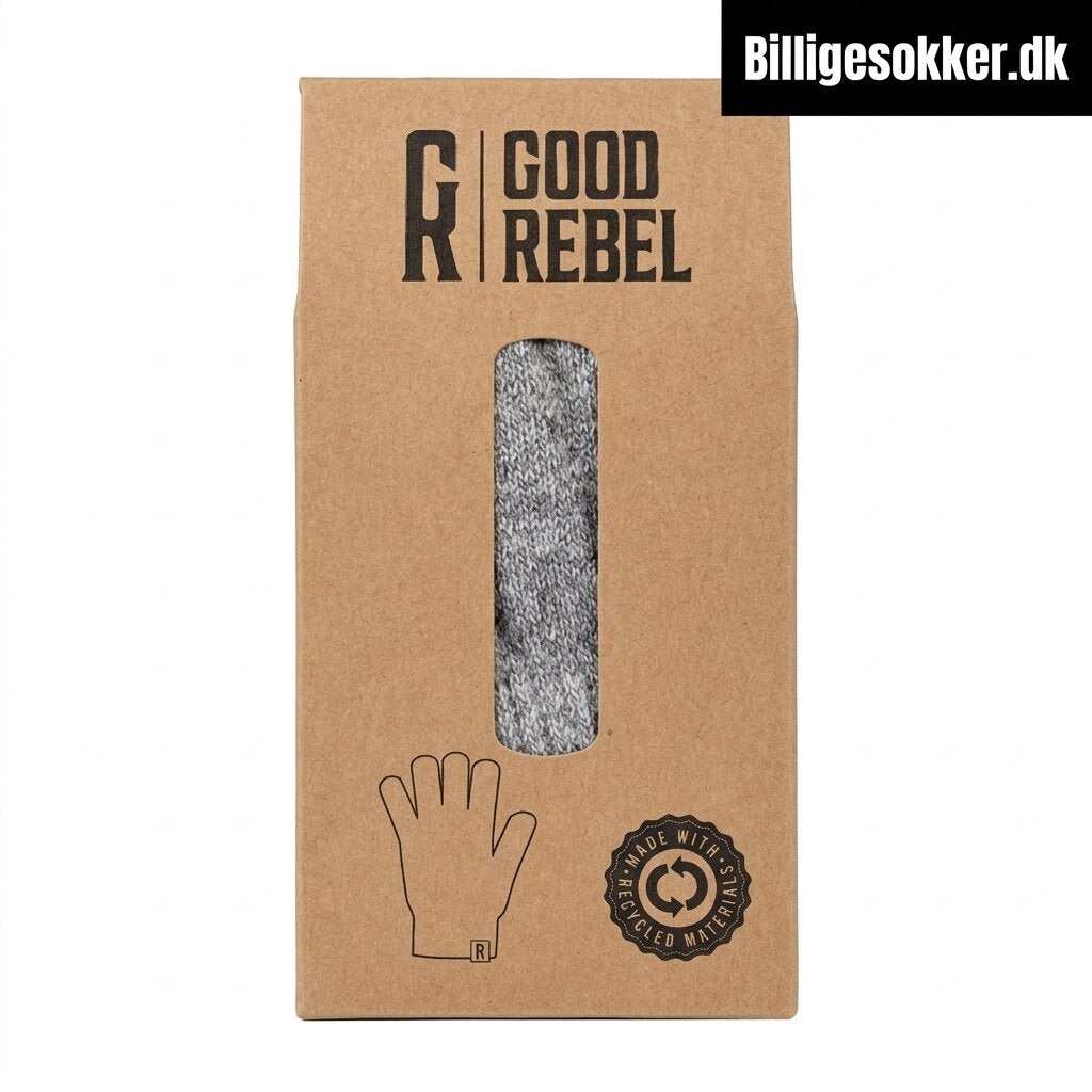 Good Rebel - Strik Handsker Laves i Sort, Grøn Og Lys Grå