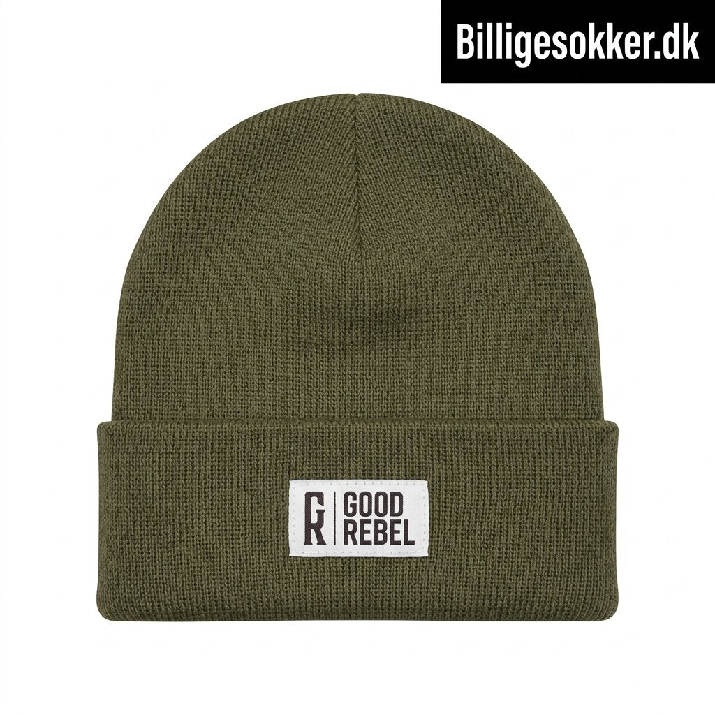 Good Rebel - Strik Hue Laves i Sort, Grøn Og Lys Grå