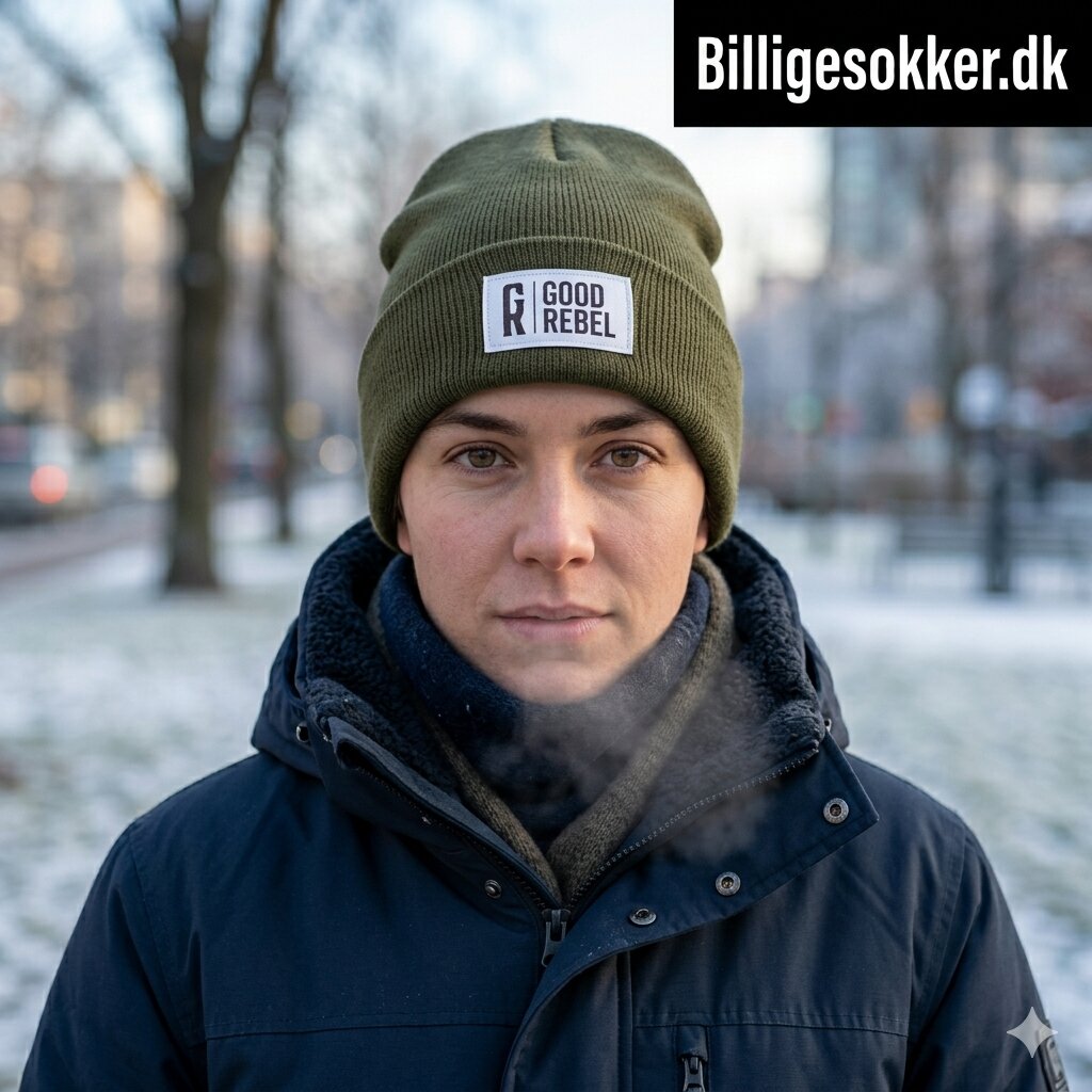 Good Rebel - Strik Hue Laves i Sort, Grøn Og Lys Grå