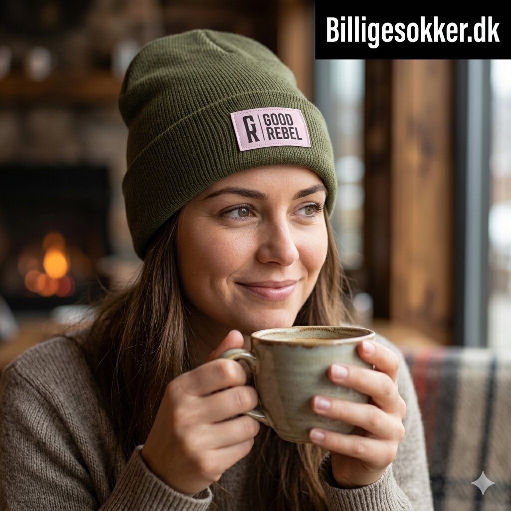 Good Rebel - Strik Hue Laves i Sort, Grøn Og Lys Grå