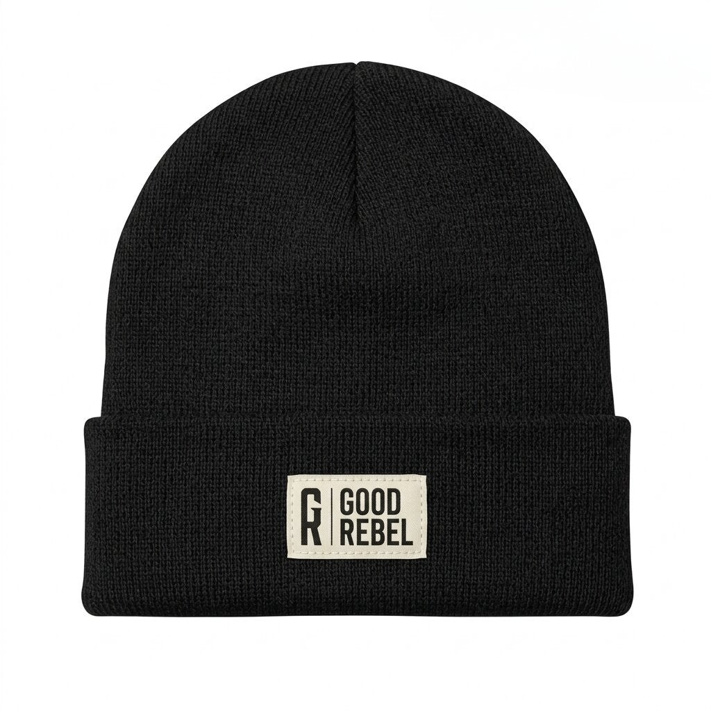 Good Rebel - Strik Hue Laves i Sort, Grøn Og Lys Grå
