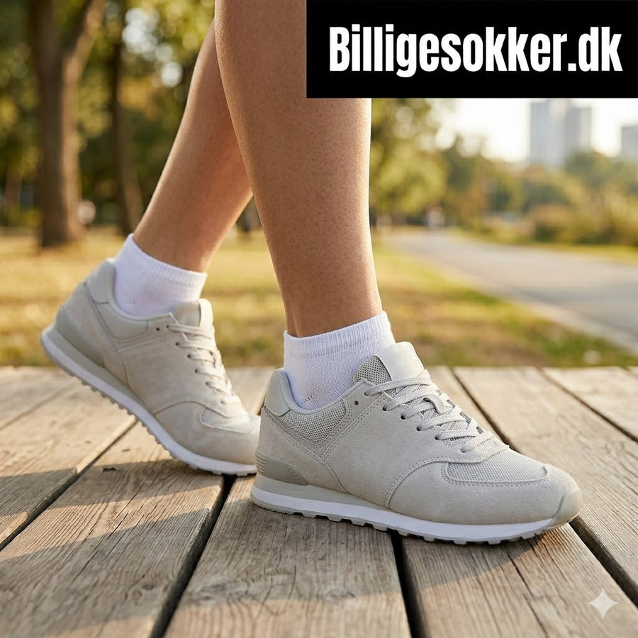 Hvide Bambus Ankelsokker 10 Par