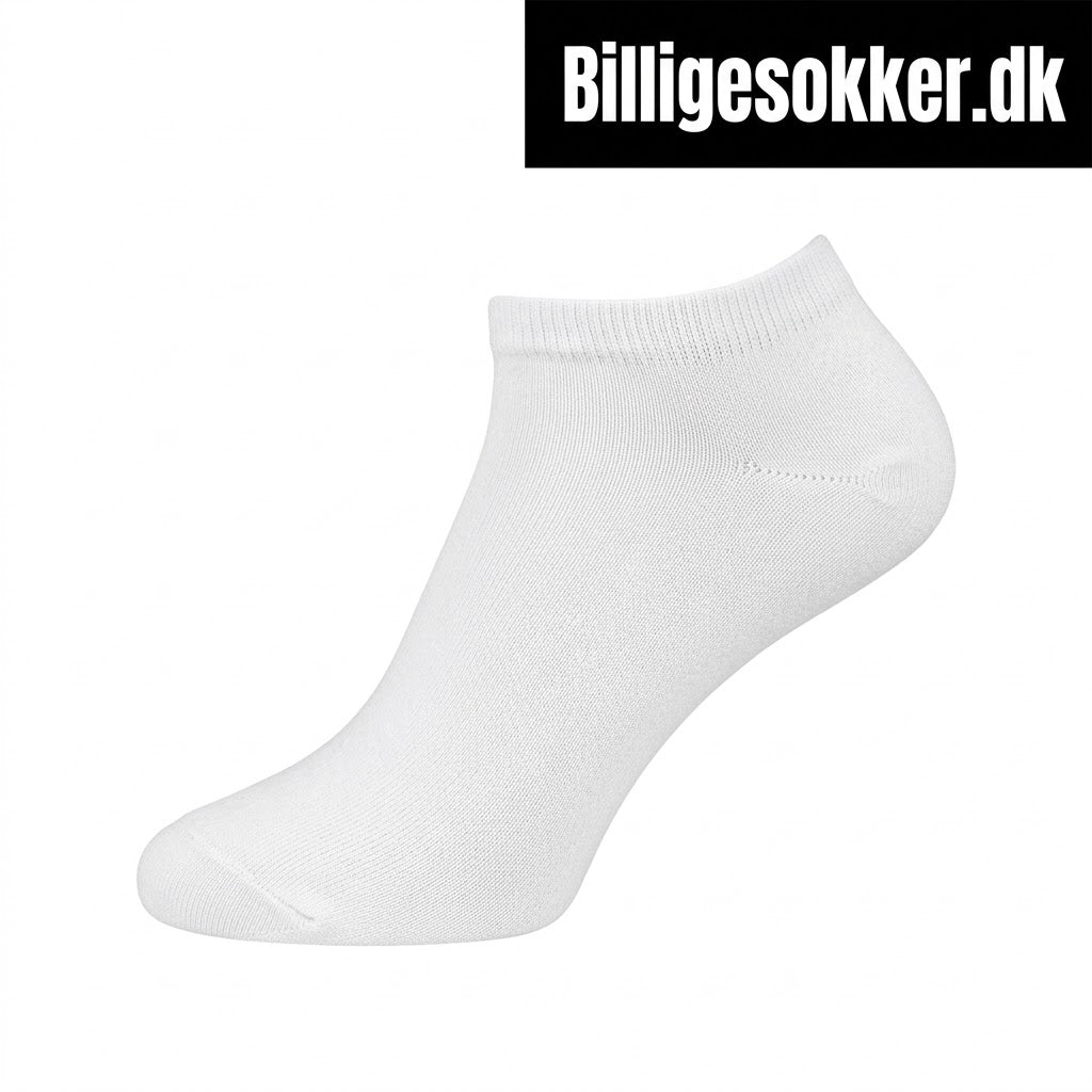 Hvide Bambus Ankelsokker 10 Par