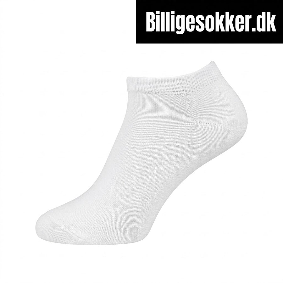 Hvide Bambus Ankelsokker 10 Par