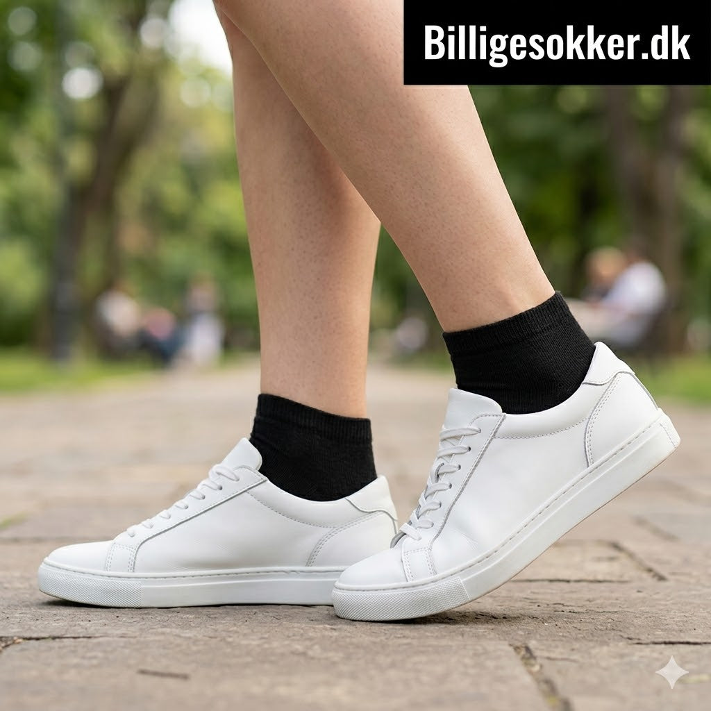 Sorte Bambus Ankelsokker 10 Par