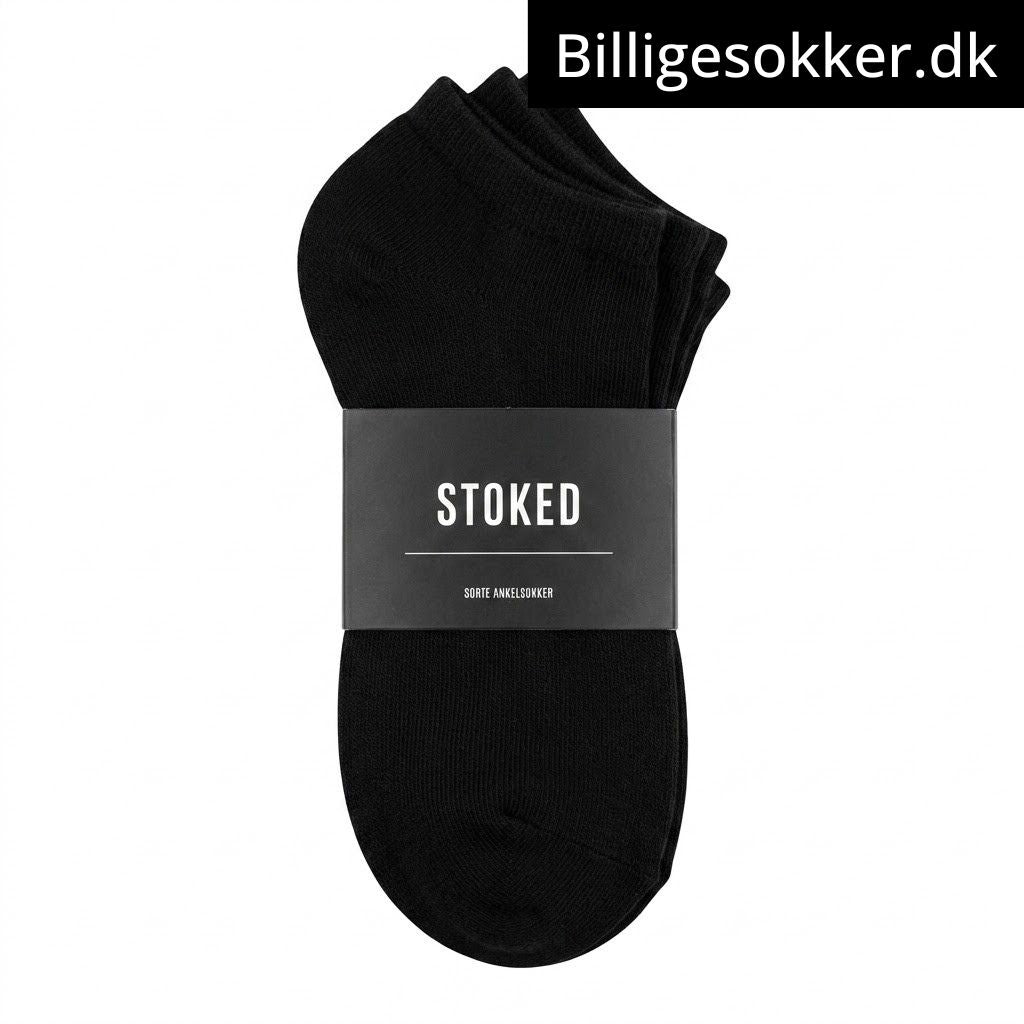 Sorte Bambus Ankelsokker 10 Par