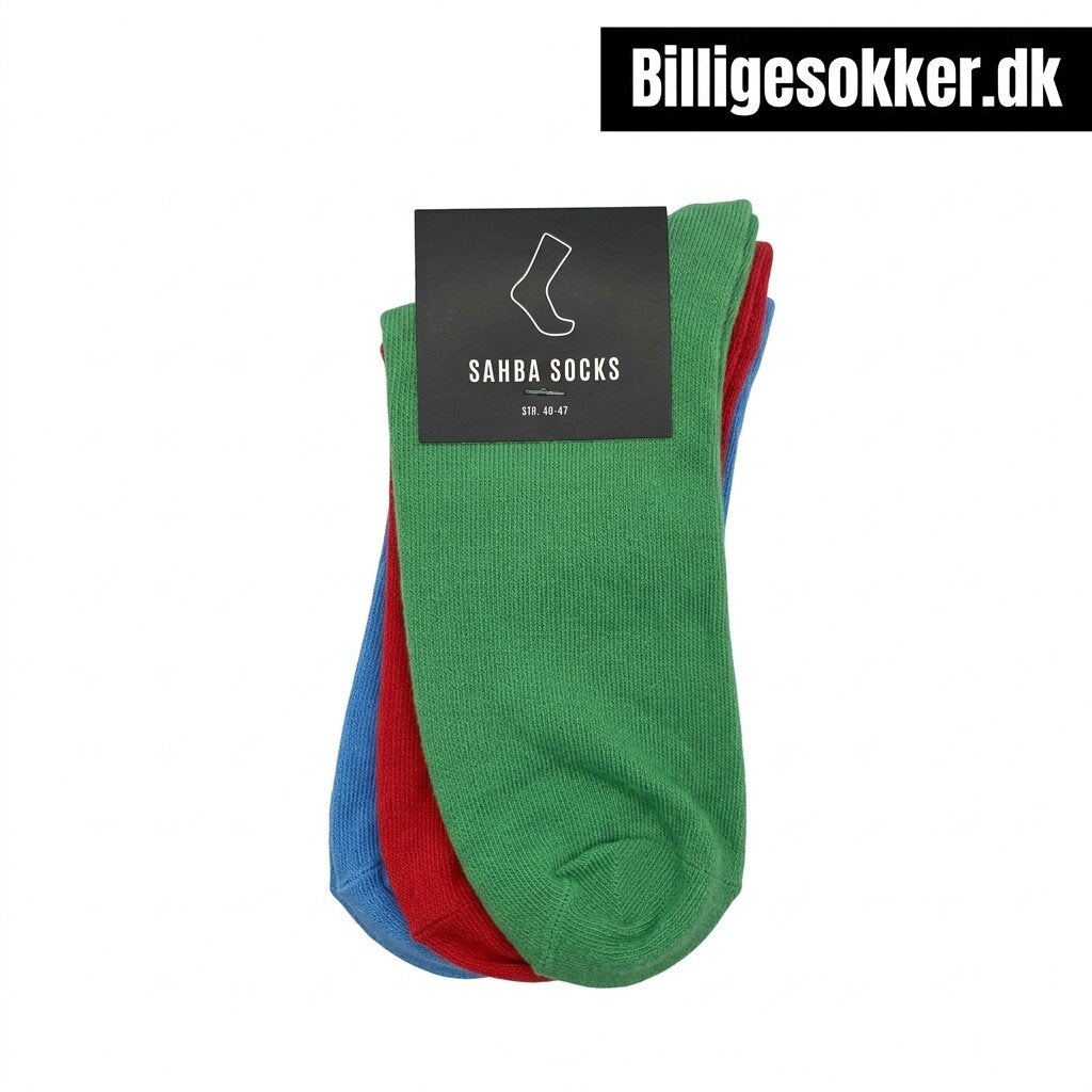 Tennissokker - 3 Par Farvede Ankelsokker