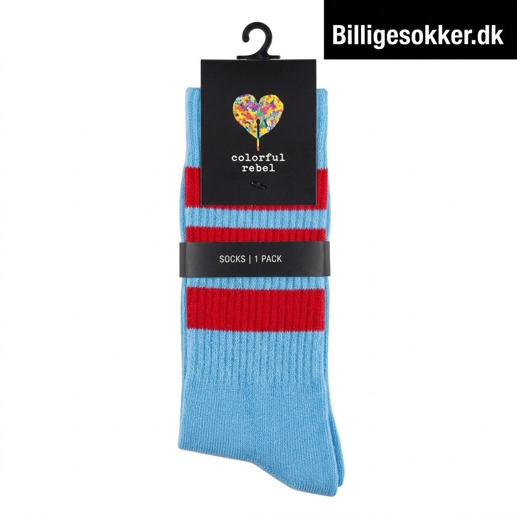 Tennissokker - Blå Med Striber