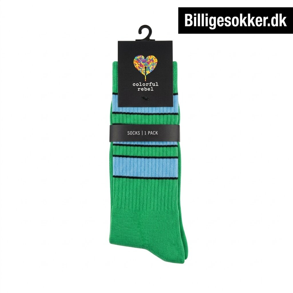 Tennissokker - Grønne Med Striber