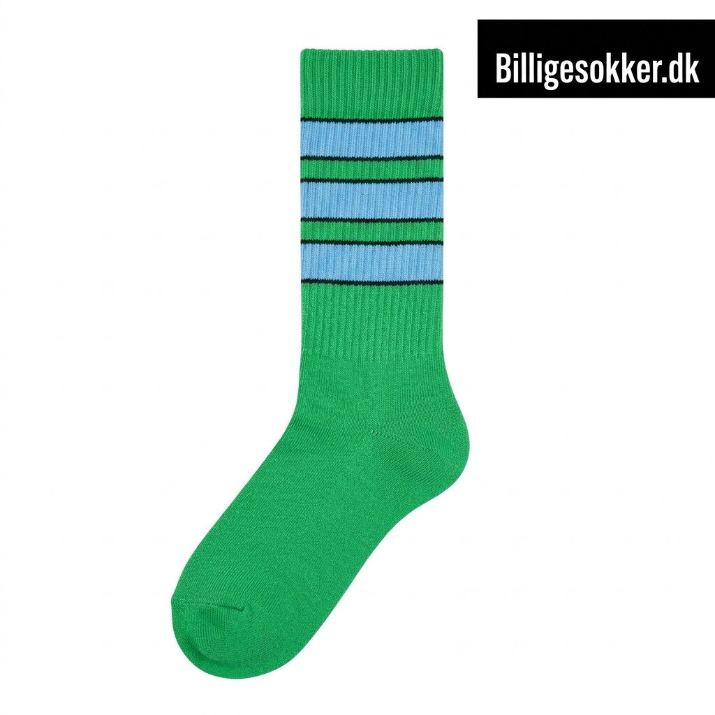 Tennissokker - Grønne Med Striber