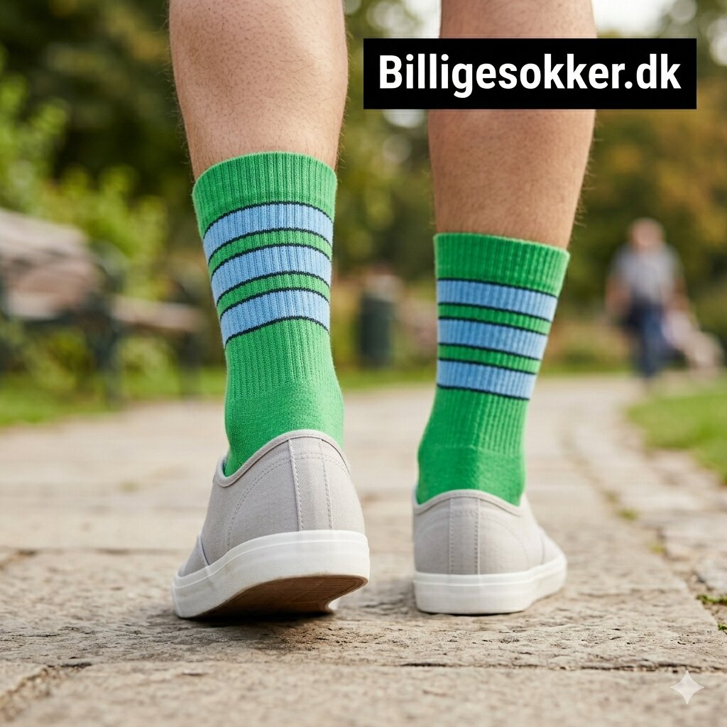 Tennissokker - Grønne Med Striber