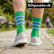 Tennissokker - Grønne Med Striber