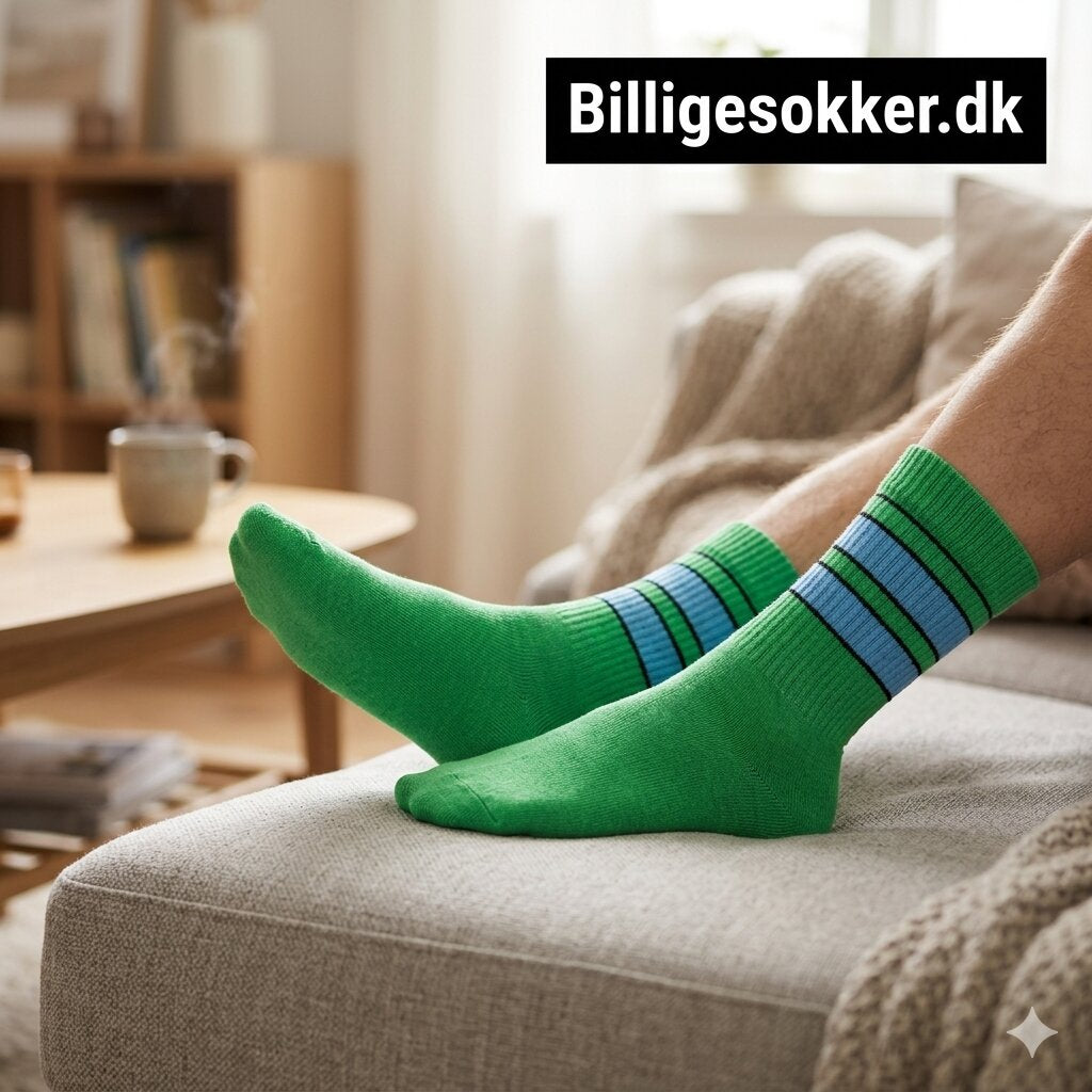 Tennissokker - Grønne Med Striber