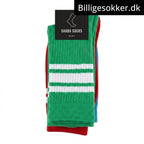 Tennissokker - 3 Par Farvede Med Hvid Striber