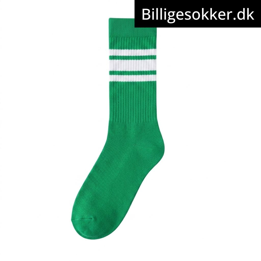 Tennissokker - 3 Par Farvede Med Hvid Striber