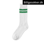 Tennissokker - 3 Par Hvide Med Grønne Striber