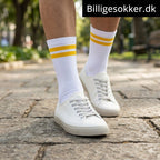 Tennissokker - 3 Par Hvide Med Gule Striber
