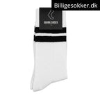 Tennissokker - 3 Par Hvide Med Sorte Striber