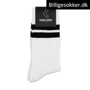 Tennissokker - 3 Par Hvide Med Sorte Striber